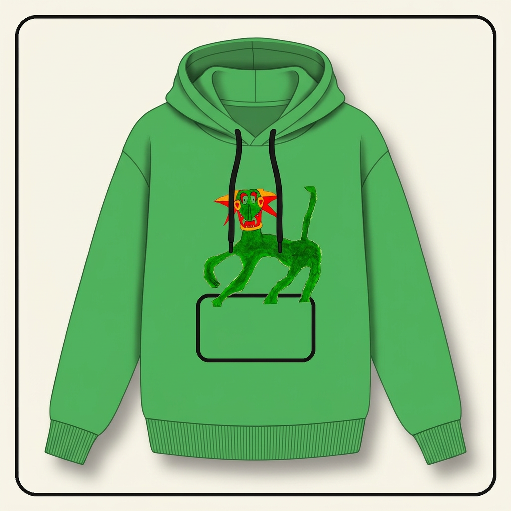 Dancing Creature Hoodie concept mockup